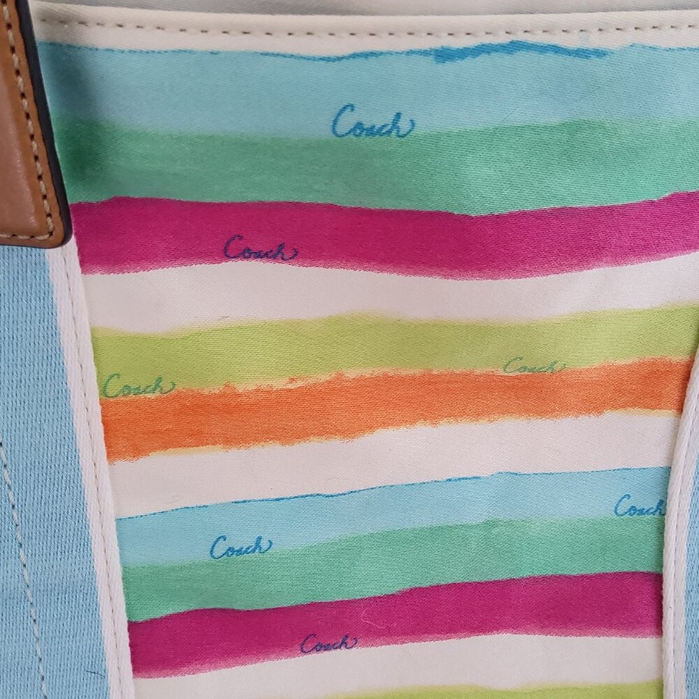 Coach Extra Large Watercolor Beach Tote + Hangtag - Picture 16 of 16